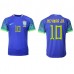 Brazilië Neymar Jr #10 Voetbalkleding Uitshirt WK 2022 Korte Mouwen